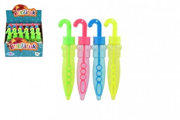 Bellenblaas paraplu kunststof 14cm 4 kleuren 24st in doos