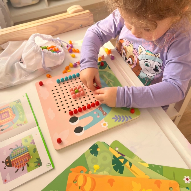 Houten puzzel met pinnetjes van Tooky Toy