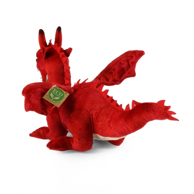 Pluche draak rood ECO-FRIENDLY 40 cm