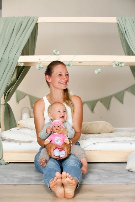 Slaapknuffel voor baby's donkerroze 30 cm