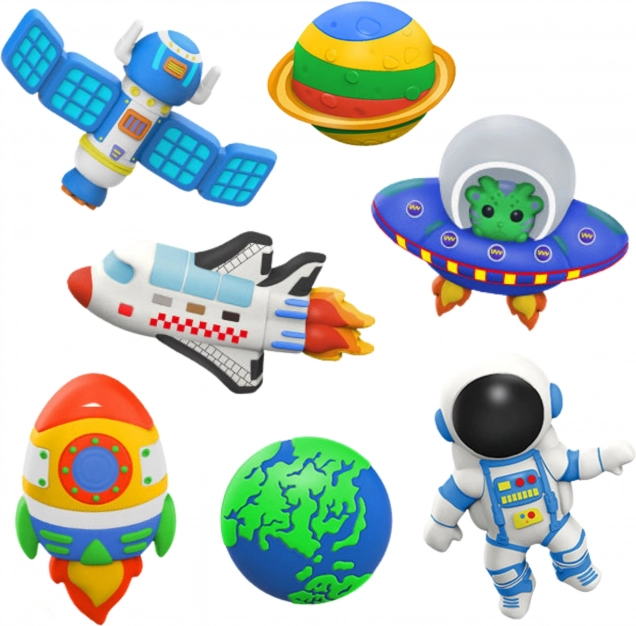 Woopie creatieve set met gietvormen en verf – DIY ruimtefiguren