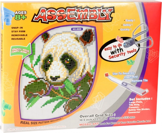 Panda-mozaïek voor kinderen