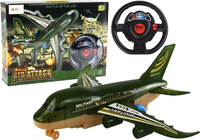 militair rc-vliegtuig met verlichting
