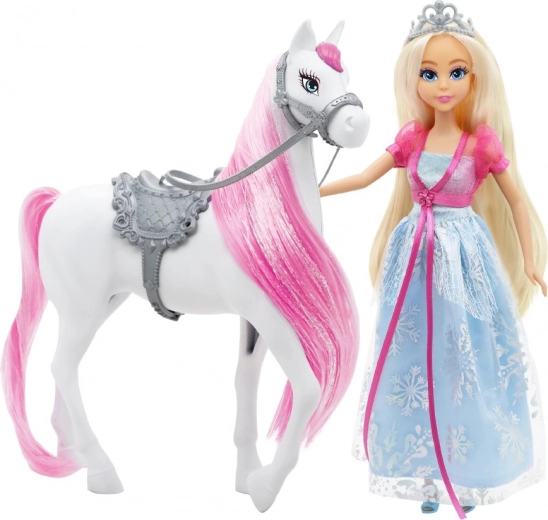 Paardje met hoofdstel en zadel