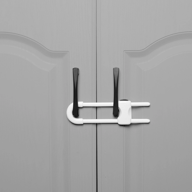 Slot voor kastgrepen 2 stuks, wit