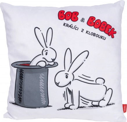 BOB A BOBEK kussen 30 × 30 cm – motief oefent