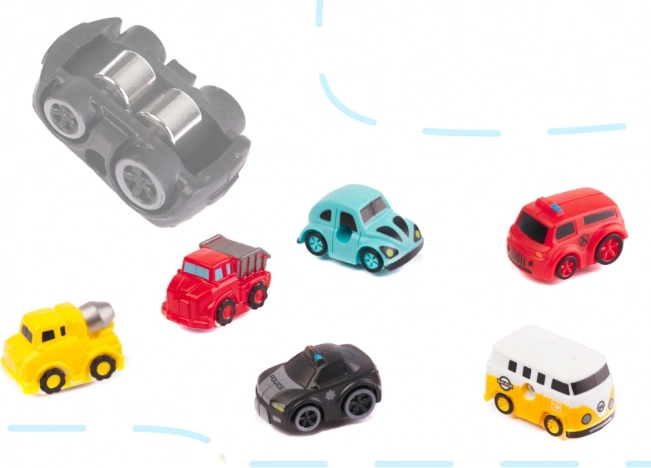 Rijke set met 6 autootjes