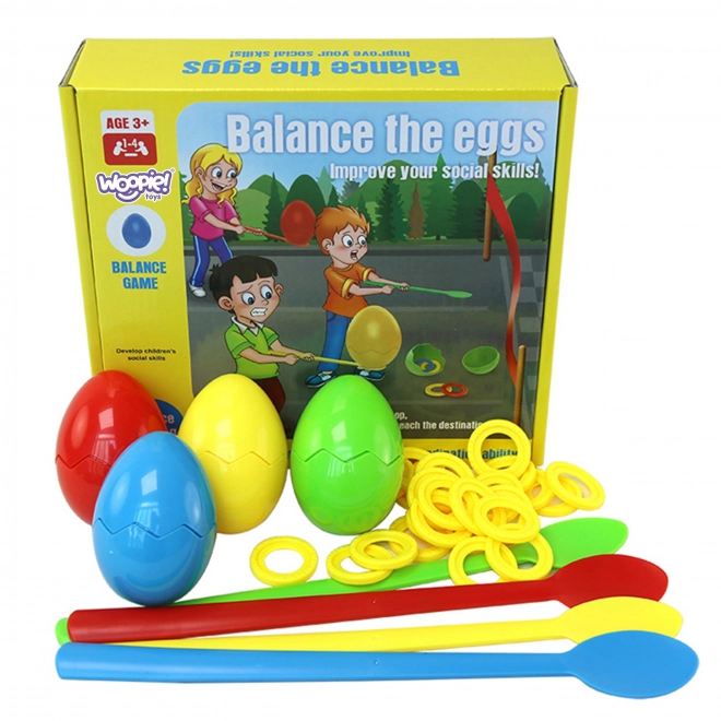 Woopie behendigheid spel balancerende eieren