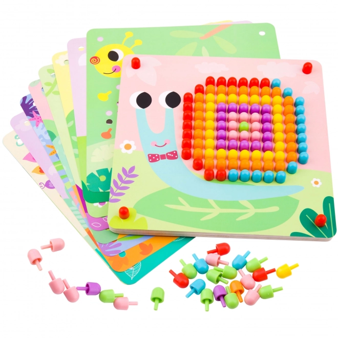 Houten puzzel met pinnetjes van Tooky Toy