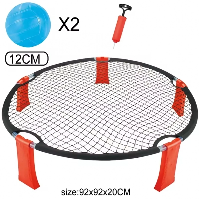 Smash Ball vaardigheidsspel met trampoline
