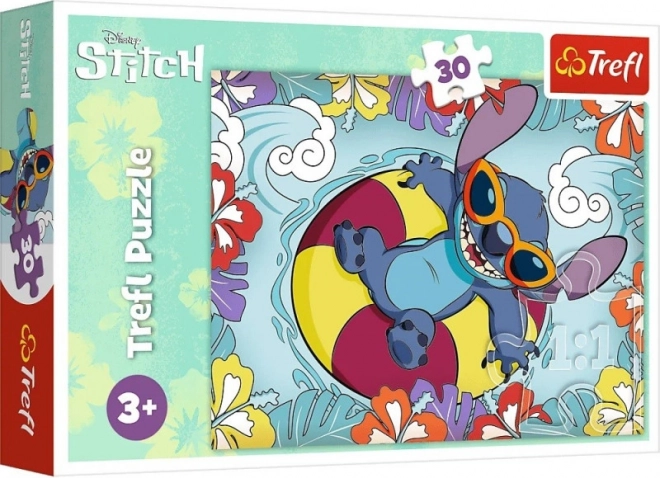 Puzzel Lilo en Stitch op vakantie Trefl