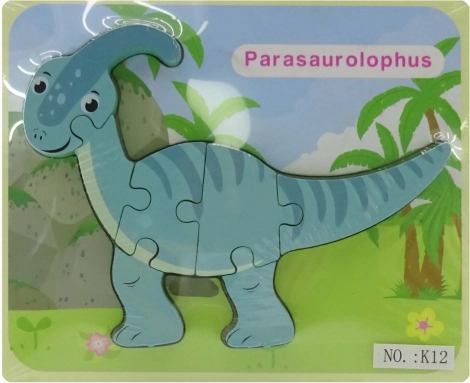 Houten inlegpuzzel dinosaurussen 18 × 14,5 cm
