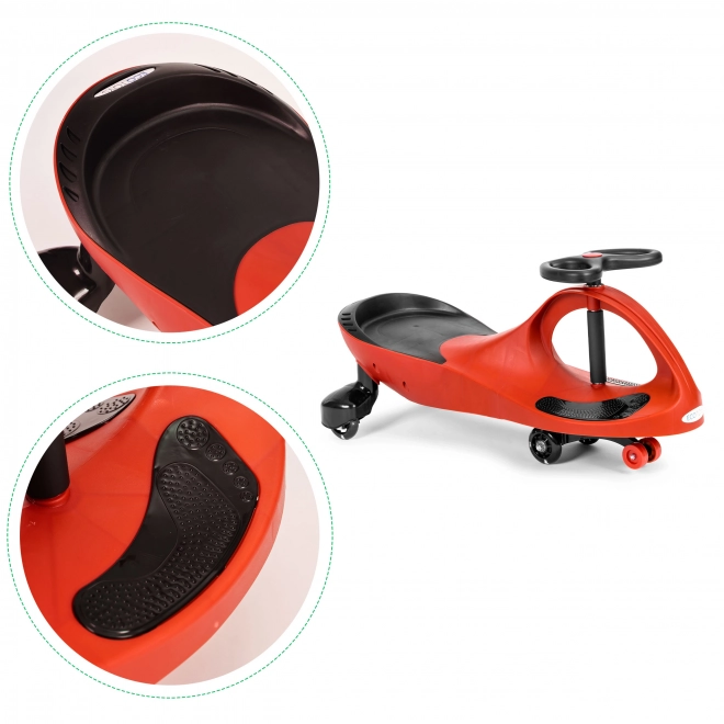 Loopfiets met LED-wielen rood ECOTOYS