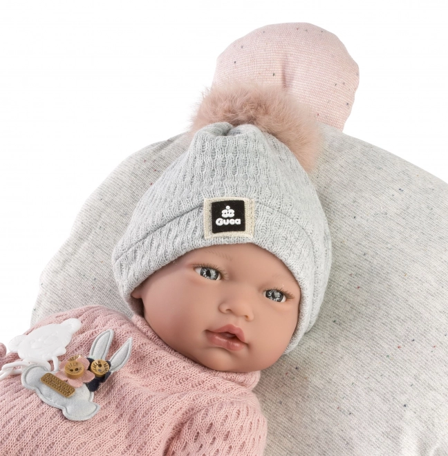 Guca 957 NEUS - realistische baby pop met geluiden en een zacht stoffen lichaam - 38 cm