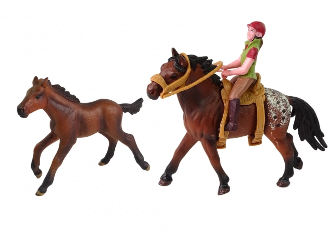 Set van figuren Paard en Ruiter met Afneembaar Zadel
