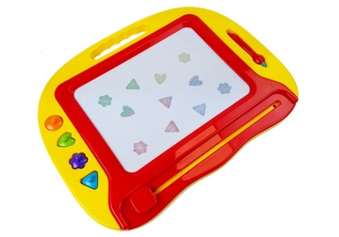 Magische rode tekentafel met stempels