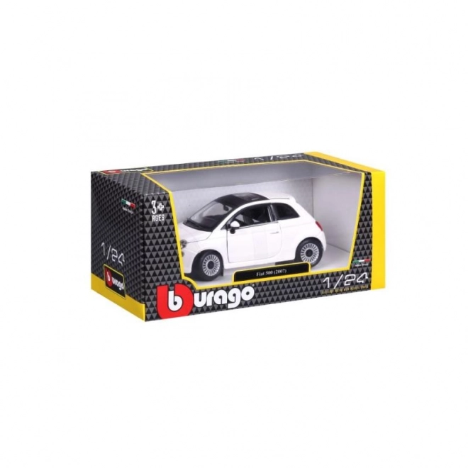Bburago 1:24 Fiat 500 (2007) Wit
