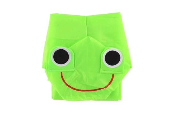 Kinder regenjas kikker maat 110-120cm groen in zak 23x25cm