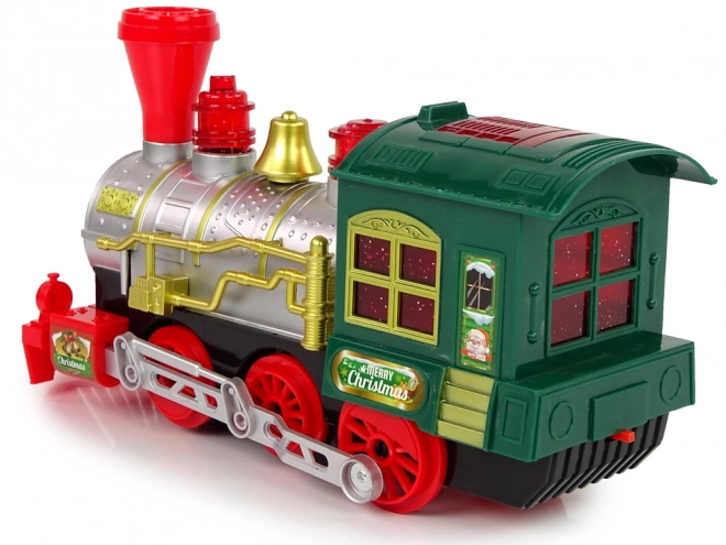 Kerst Locomotief Met Lichten en Geluiden op Batterijen