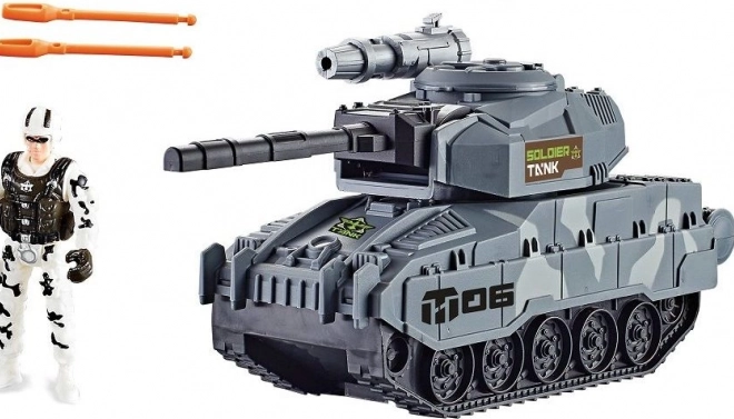 Tank met Militaire Figuur en Functionerende Artillerie