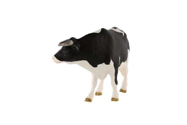 Kunststof figuurtje van een Holstein-stier 13 cm