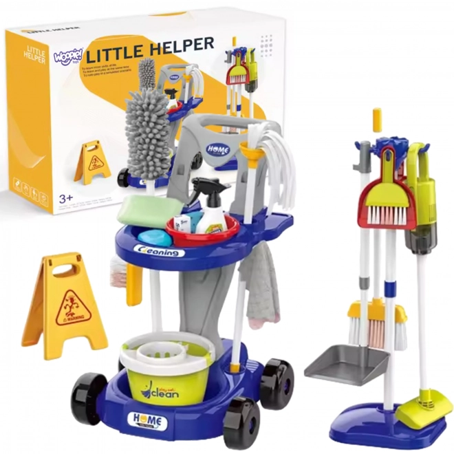 Schoonmaak Trolley XXL 3in1 voor kinderen 29 st Blauw