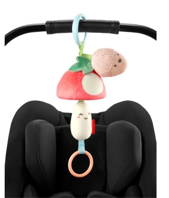 Zachte sensorische hanger voor de kinderwagen Paddenstoel Farmstand