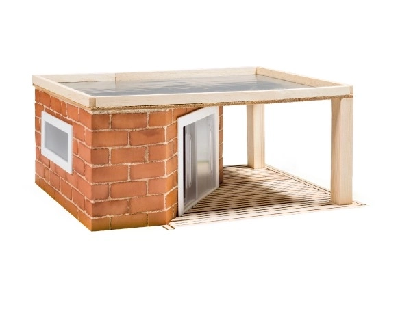 Bouwdoos Teifoc Tuinhuis 135 stuks in doos 35x29x5cm