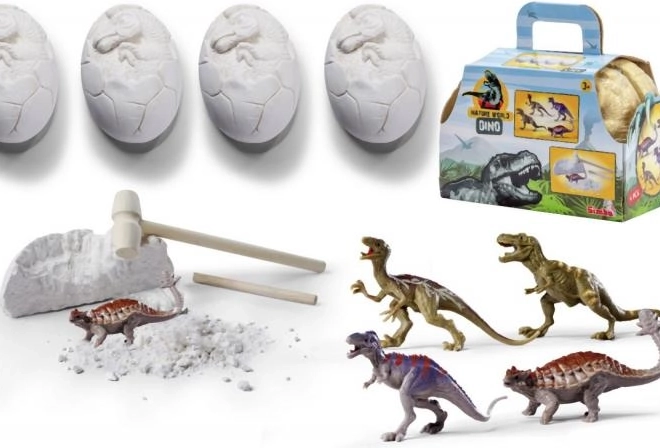 Set voor het opgraven van dinosauruseieren
