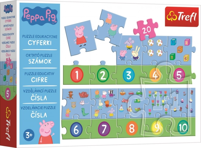 Educatieve puzzel Getallen Peppa Pig