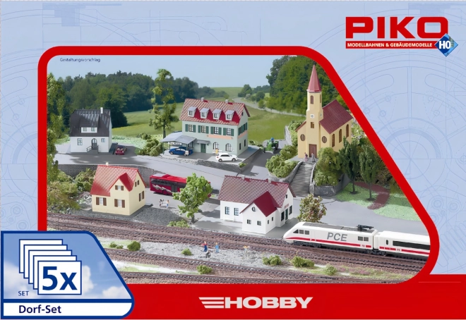 Piko Hobby bouwset Dorp, 5 delen
