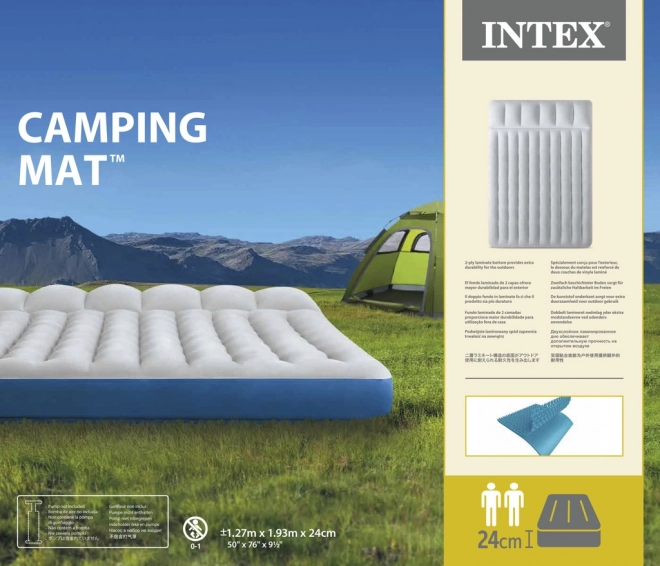 Opblaasbaar matras voor camping 127 × 193 × 24 cm