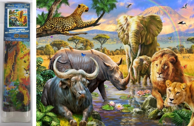 Norimpex Diamant Schilderij Koninkrijk van Dieren 30x40cm