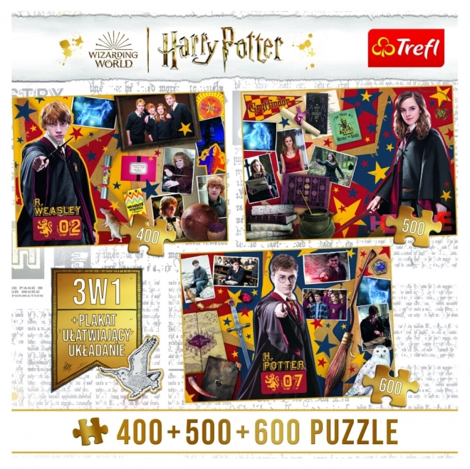 TREFL Puzzel Harry Potter: Ron, Hermelien en Harry 400 + 500 + 600 stukjes
