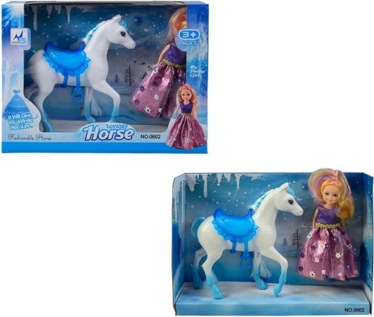 Pop met paard 15 cm
