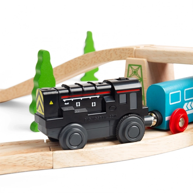 Bigjigs Rail diesel rangeerlocomotief op batterij