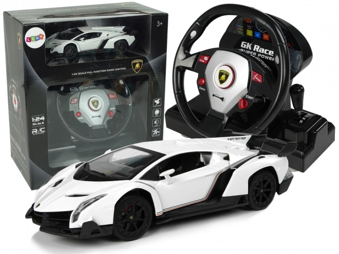 Afstandsbediende Lamborghini Veneno Wit 2.4G stuurafstandsbediening Geluidlichten