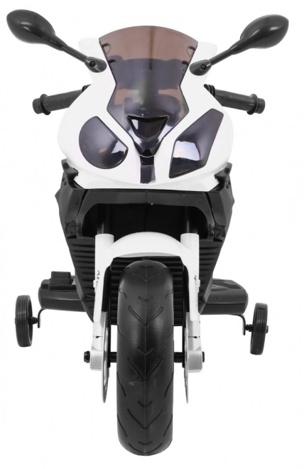 BMW S1000 RR Kinder motorfiets op batterijen + ondersteunende wieltjes + voetsteun – zwart