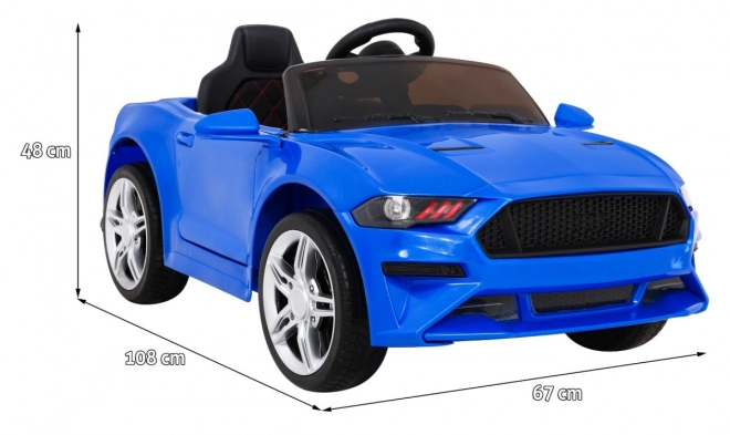 Blauwe elektrische kinderauto GT Sport met afstandsbediening