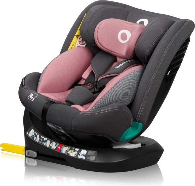 Draaibare autostoel voor kinderen Lionelo Bastiaan i-Size Pink Rose