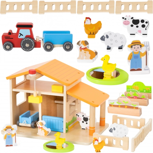 VIGA Houten boerderij met huis en tractor