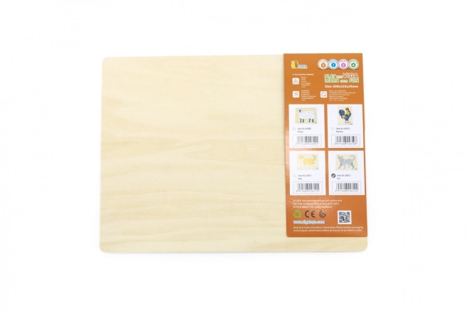 Houten montessori insteekpuzzel - kat