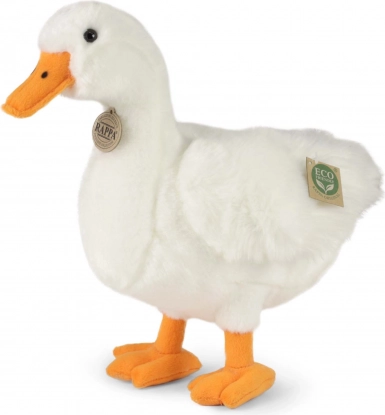 Rappa pluche witte eend 33 cm eco‑friendly