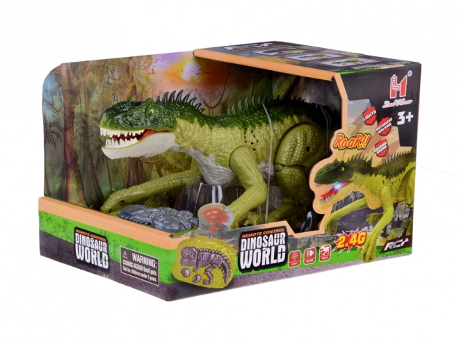 Groene dinosaurus met afstandsbediening