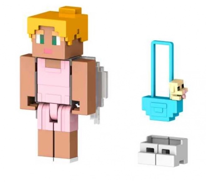 Minecraft gidsfiguur, tas met puppy