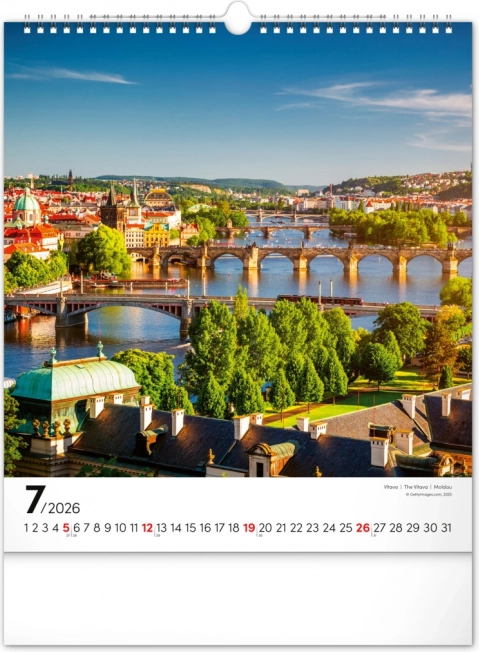 Wandkalender Praag 2026