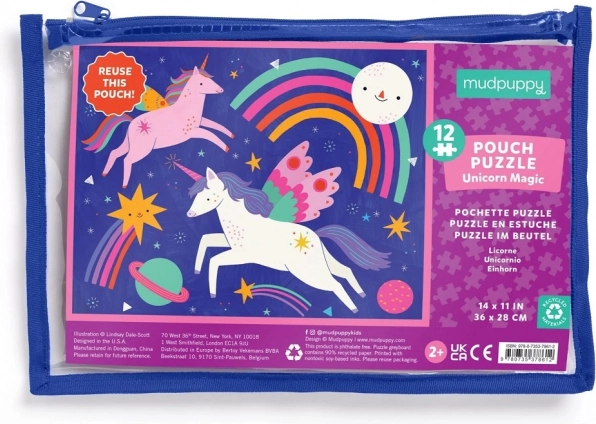 Mudpuppy puzzel Eenhoorn Magic in tasje - 12 stukjes