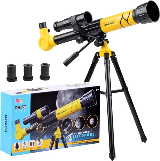Kindertelescoop op statief met vergroting 20x/30x/40x – Wit