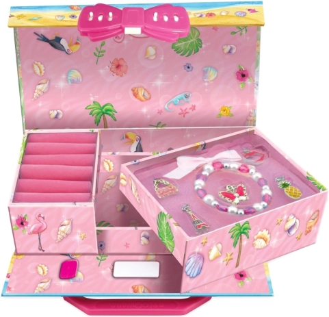 Sieradendoosje koffer Flamingo