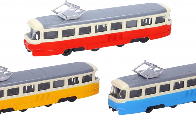Tram metalen met effecten 16 cm